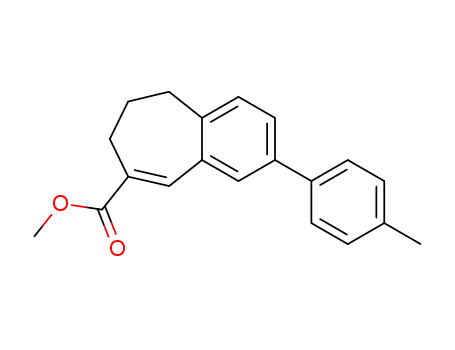 Molecular Structure of 274673-50-6 (Methyl 2-p-tolyl-6,7-dihydro-5H-benzo[7]annulene-8-carboxylate)