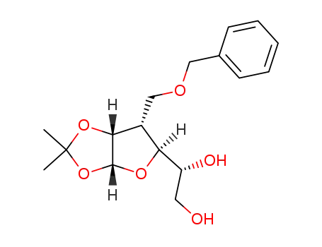 Molecular Structure of 85315-68-0 (3-C-(benzyloxymethyl)-3-deoxy-1,2-O-isopropylidene-α-D-allofuranose)