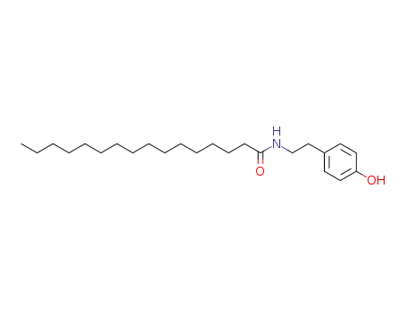 Molecular Structure of 10015-71-1 (Hexadecanamide, N-[2-(4-hydroxyphenyl)ethyl]-)