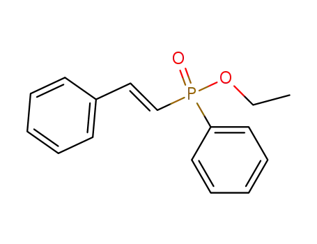 Molecular Structure of 82943-05-3 (Phosphinic acid, phenyl[(1E)-2-phenylethenyl]-, ethyl ester)