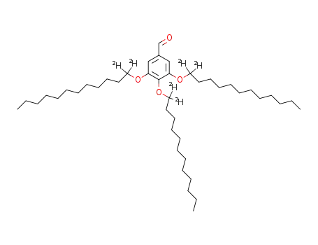 Molecular Structure of 664340-91-4 (C-3,4,5-tris(1,1-dideuteriododecyloxy)benzaldehyde)