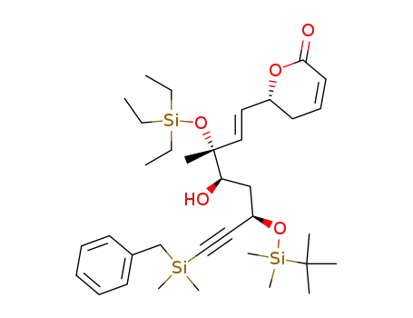 (R)-6-((E,3R,4R,5R)-8-(benzyldimethylsilyl)-3-trimethylsiloxy-4-hydroxy-6-tert-butyldimethylsiloxybut-3-methyloct-1-en-7-ynyl)-5,6-dihydropyran-2-one