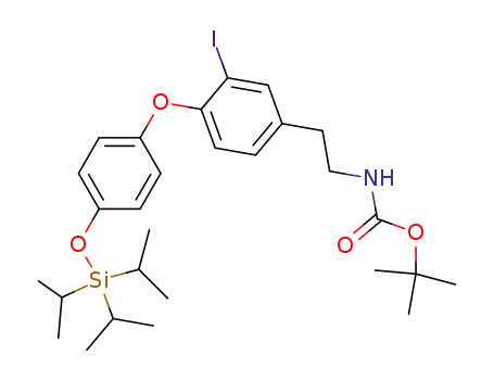 Molecular Structure of 788824-53-3 (N-tert-Butoxycarbonyl-O-triisopropylsilyl 3-iodothyronaMine)