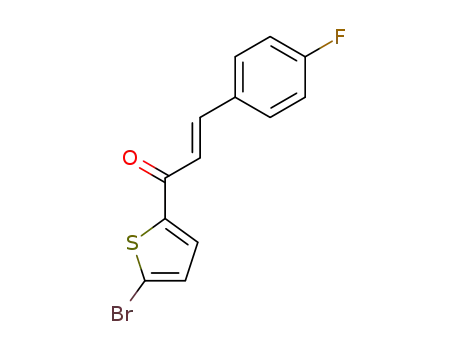 Molecular Structure of 366-90-5 ((2E)-1-(5-bromothiophen-2-yl)-3-(4-fluorophenyl)prop-2-en-1-one)