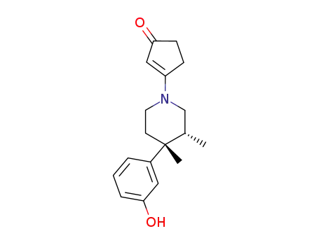 Molecular Structure of 205999-80-0 (1-(3'-oxo-1'-cyclopentenyl)-(3R,4R)-dimethyl-(3-hydroxyphenyl)piperidine)