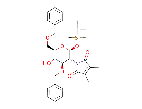 tert-butyldimethylsilyl 3,6-di-O-benzyl-2-deoxy-2-dimethylmaleoylamido-glucopyranoside