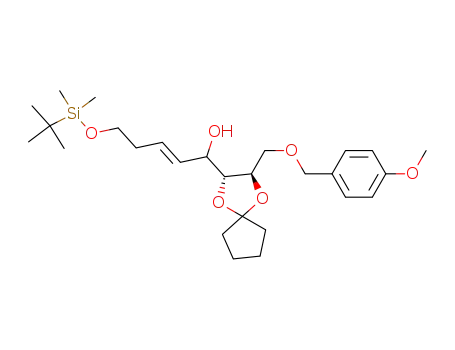 (E)-5-(tert-Butyl-dimethyl-silanyloxy)-1-[(2R,3R)-3-(4-methoxy-benzyloxymethyl)-1,4-dioxa-spiro[4.4]non-2-yl]-pent-2-en-1-ol