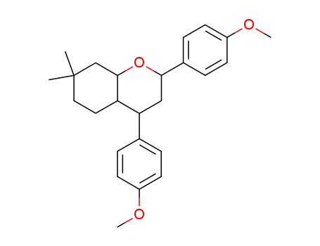 Molecular Structure of 82315-17-1 (2,4-bis(4-methoxyphenyl)-7,7-dimethyloctahydro-2H-chromene)