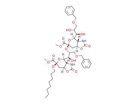 methyl [octyl 5-amino-5-N,4-O-carbonyl-3,5-dideoxy-8-O-(methyl 5-amino-9-O-benzyl-5-N,4-O-carbonyl-3,5-dideoxy-D-glycero-α-D-galacto-2-nonulopyranosylonate)-D-glycero-α-D-galacto-2-nonulopyranosid]onate