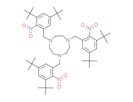 Molecular Structure of 307928-52-5 (1,4,7-tris(3,5-di-tert-butyl-2-nitrobenzyl)-1,4,7-triazacyclononane)