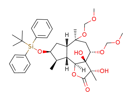 (3S,3aR,4S,6S,6aS,8S,9R,9aR,9bS)-8-(tert-Butyl-diphenyl-silanyloxy)-3,3a-dihydroxy-4,6-bis-methoxymethoxy-3,6,9-trimethyl-decahydro-azuleno[4,5-b]furan-2-one