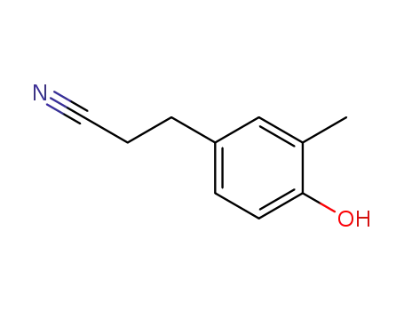 Molecular Structure of 22516-99-0 (3-(4-hydroxy-3-methylphenyl)propanenitrile)