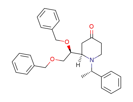 4-Piperidinone,
2-[(1S)-1,2-bis(phenylmethoxy)ethyl]-1-[(1S)-1-phenylethyl]-, (2R)-