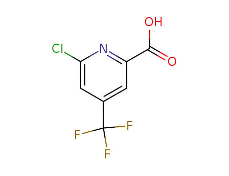 Molecular Structure of 823222-00-0 (2-Pyridinecarboxylic acid, 6-chloro-4-(trifluoromethyl)-)