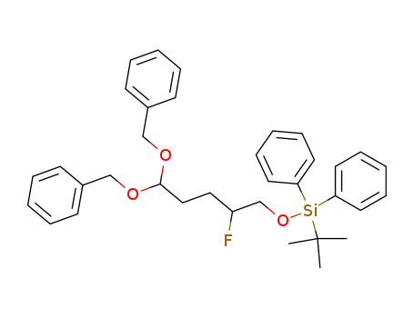 Molecular Structure of 645413-06-5 (Silane,
(1,1-dimethylethyl)[[2-fluoro-5,5-bis(phenylmethoxy)pentyl]oxy]diphenyl-)