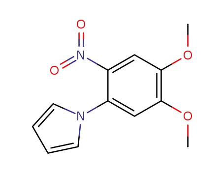 Molecular Structure of 56721-98-3 (4,5-dimethoxy-2-pyrrolo-1-nitrobenzene)
