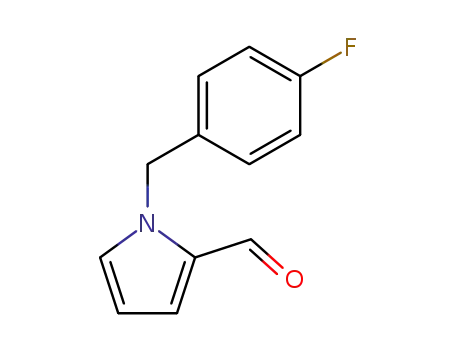 Molecular Structure of 883541-16-0 (1-(4-FLUORO-BENZYL)-1H-PYRROLE-2-CARBALDEHYDE)