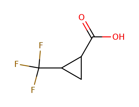 Molecular Structure of 22581-33-5 (2-(trifluoroMethyl)cyclopropanecarboxylic acid)