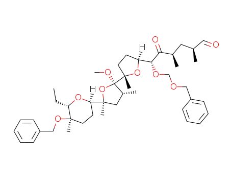 <2S,4R,6R,6(2S,5S,5(2R,3R,5S,5(2S,3R,6R)))>-6-<5-<5-<2-ethyl-3-methyl-3-(phenylmethoxy)tetrahydropyran-2-yl>-2-methoxy-3,5-dimethyltetrahydrofuran-2-yl>-5-methyltetrahydrofuran-2-yl>-2,4-dimethyl-5-oxo-6-<(phenylmethoxy)methoxy>hexanal