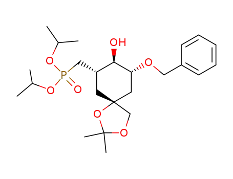 <5R-(5α,7α,8β,9α)>-7-(benzyloxy)-2,2-dimethyl-9-<(diisopropoxyphosphinyl)methyl>-1,3-dioxaspiro<4.5>decan-8-ol