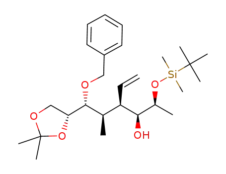 (2R,3R,4R,5R,6S,7S)-3-O-benzyl-7-O-((tert-butyldimethyl)silyl)-1,2-O-isopropylidene-4-methyl-5-vinyloctane-1,2,3,6,7-pentol