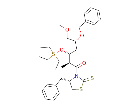 (2S,3R,5R)-5-Benzyloxy-1-((S)-4-benzyl-2-thioxo-thiazolidin-3-yl)-6-methoxy-2-methyl-3-triethylsilanyloxy-hexan-1-one