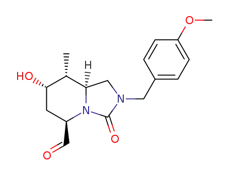 7(S)-hydroxy-2(S)-(4-methoxy-benzyl)-8(S)-methyl-3-oxo-octahydro-imidazo[1,5-a]pyridine-5(R)-carbaldehyde