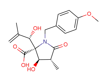 (2S,3R,4R)-3-Hydroxy-2-((S)-1-hydroxy-2-methyl-allyl)-1-(4-methoxy-benzyl)-4-methyl-5-oxo-pyrrolidine-2-carboxylic acid