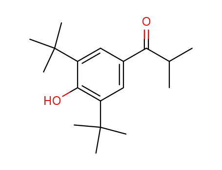 Molecular Structure of 14035-36-0 (1-Propanone, 1-[3,5-bis(1,1-dimethylethyl)-4-hydroxyphenyl]-2-methyl-)