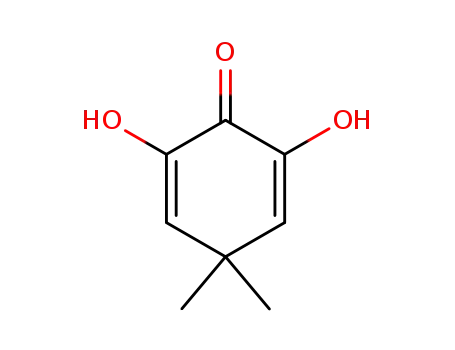 Molecular Structure of 78102-66-6 (2,6-dihydroxy-4,4-dimethylcyclohexa-2,5-dien-1-one)