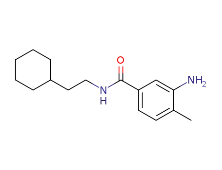 Molecular Structure of 180136-23-6 (Benzamide, 3-amino-N-(2-cyclohexylethyl)-4-methyl-)