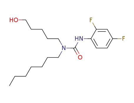 Molecular Structure of 139772-88-6 (Urea, N'-(2,4-difluorophenyl)-N-heptyl-N-(5-hydroxypentyl)-)