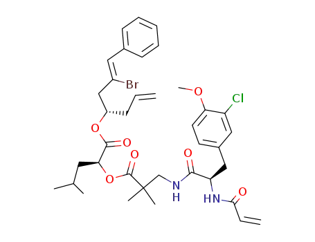 (1S,3Z)-1-allyl-3-bromo-4-phenylbut-3-enyl (2S)-2-({3-[(N-acryloyl-3-chloro-O-methyl-D-tyrosyl)amino]-2,2-dimethylpropanoyl}oxy)-4-methylpentanoate