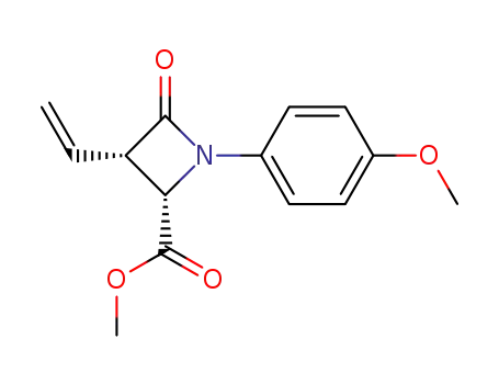 2-Azetidinecarboxylic acid, 3-ethenyl-1-(4-methoxyphenyl)-4-oxo-,
methyl ester, (2R,3R)-rel-