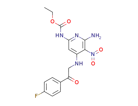 Carbamic acid,
[6-amino-4-[[2-(4-fluorophenyl)-2-oxoethyl]amino]-5-nitro-2-pyridinyl]-,
ethyl ester