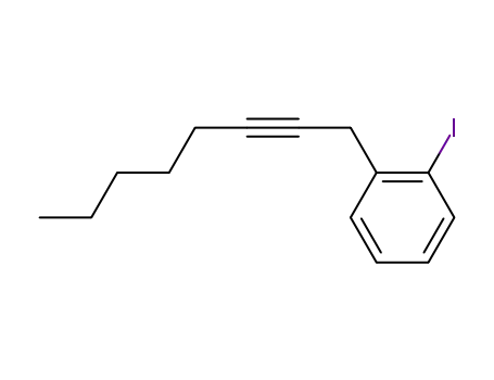 Molecular Structure of 131251-45-1 (1-(2-iodophenyl)-2-octyne)