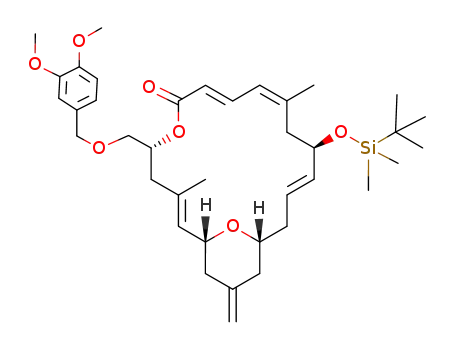 (2E,8E,10Z,14E)-(1R,5R,13R,17R)-13-(tert-Butyl-dimethyl-silanyloxy)-5-(3,4-dimethoxy-benzyloxymethyl)-3,11-dimethyl-19-methylene-6,21-dioxa-bicyclo[15.3.1]henicosa-2,8,10,14-tetraen-7-one