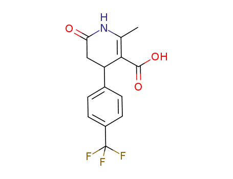 Molecular Structure of 864082-33-7 (2-Methyl-6-oxo-4-(4-(trifluoromethyl)phenyl)-1,4,5,6-tetrahydropyridine-3-carboxylic acid)