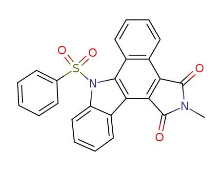 Molecular Structure of 876017-32-2 (2-methyl-8-(benzenesulfonyl)benzo[a]pyrrolo[3,4-c]carbazole-1,3(2H,8H)-dione)