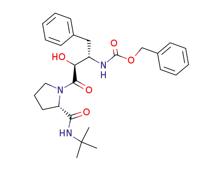 Molecular Structure of 141171-72-4 ((2S,3S)-3-(N-benzyloxycarbonyl)amino-2-hydroxy-4-phenylbutyryl-L-prolyl-tert-butyl amide)