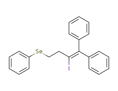 Benzene, 1,1'-[2-iodo-4-(phenylseleno)-1-butenylidene]bis-