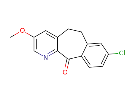 Molecular Structure of 165739-70-8 (8-Chloro-3-methoxy-5,6-dihydro-11H-benzo[5,6]-cyclohepta[1,2-β]pyridin-11- one)