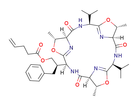 cyclo[γ-phenyl-allo-homoThr-D-Thr(oxaz)-Val-D-Thr(oxaz)-Val-D-Thr(oxaz)] pent-4-enoate