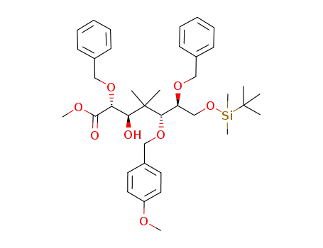 Methyl (2R,3R,5R,6S)-2,6-dibenzyloxy-7-(tert-butyldimethylsiloxy)-3-hydroxy-5-(p-methoxybenzyloxy)-4,4-dimethylheptanoate