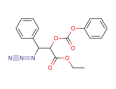 Molecular Structure of 846066-93-1 (Benzenepropanoic acid, b-azido-a-[(phenoxycarbonyl)oxy]-, ethyl ester)