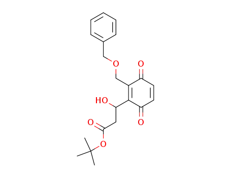 3-(2-benzyloxymethyl-3,6-dioxo-cyclohexa-1,4-dienyl)-3-hydroxy-propionic acid <i>tert</i>-butyl ester