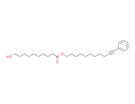 Molecular Structure of 868132-41-6 (10-hydroxydecanoic acid 11-phenylundec-10-ynyl ester)