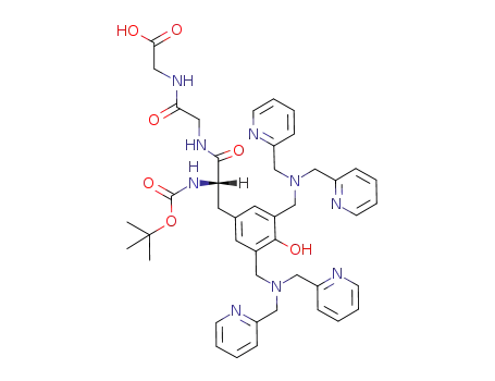 [2-(3-{3,5-bis-[(bis-pyridin-2-ylmethyl-amino)-methyl]-4-hydroxy-phenyl}-2-<i>tert</i>-butoxycarbonylamino-propionylamino)-acetylamino]-acetic acid