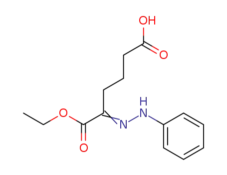 Molecular Structure of 63158-59-8 (Hexanedioic acid, 2-(phenylhydrazono)-, 1-ethyl ester)