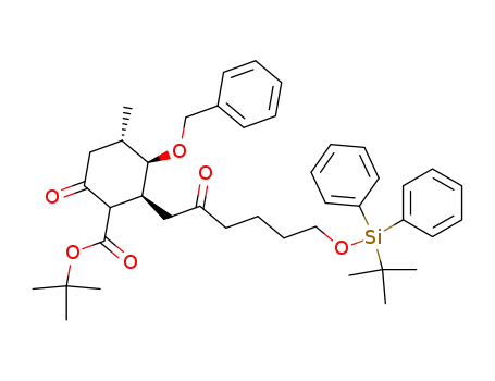 (2S,3R,4S)-tert-butyl 3-benzyloxy-2-(6-(tert-butyldiphenylsilyloxy)-2-oxohexyl)-4-methyl-6-oxocyclohexanecarboxylate